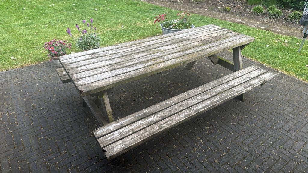 Tuinbank 220x152cm, Tuin en Terras, Tuinbanken, Ophalen, Gebruikt, Hout