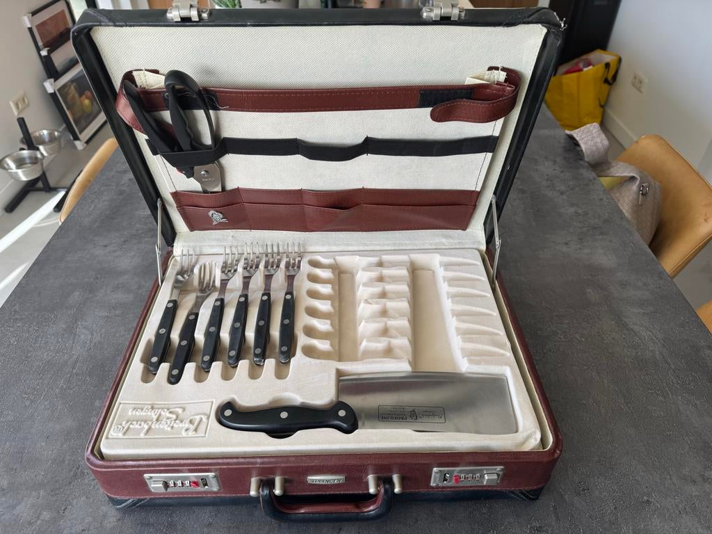 Messen set Solingen Breitenbach in koffer, Huis en Inrichting, Keuken | Bestek, Ophalen of Verzenden, Gebruikt, Rvs of Chroom