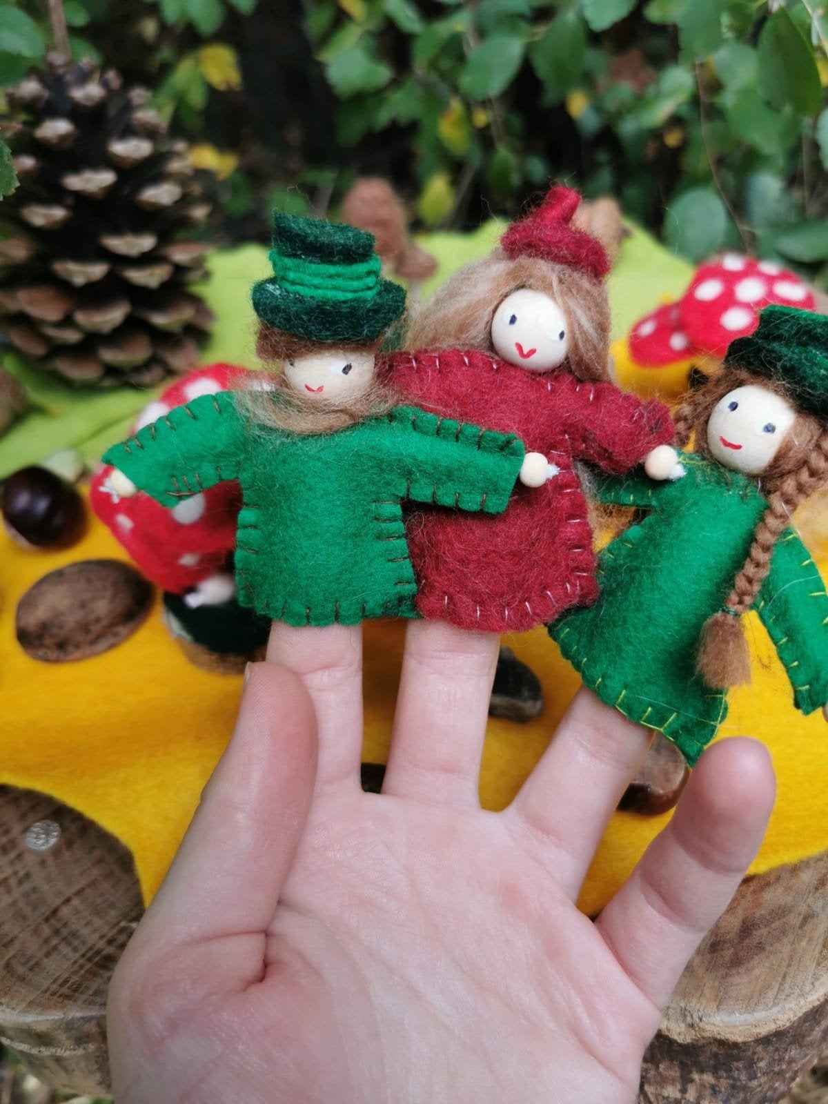 Vilt vinger poppetjes waldorf antroposofisch mooi schattig, Ophalen of Verzenden, Nieuw, Overige typen, Wolvilt