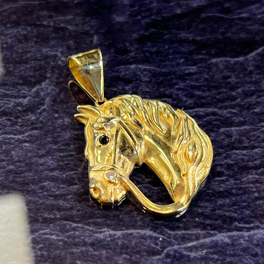 14 karaat gouden paard kop hanger nieuw, Sieraden, Tassen en Uiterlijk, Kettinghangers, Ophalen of Verzenden, Nieuw, Goud, Kruis of Symbool