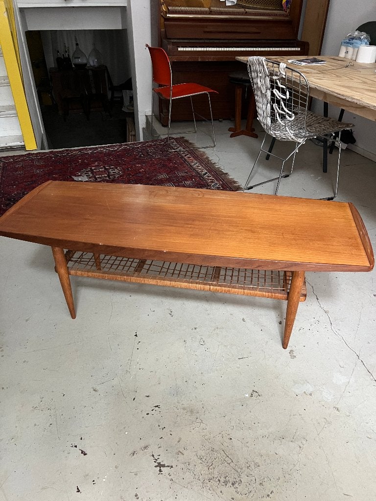 vintage 1960s midcentury salontafel, Ophalen, Gebruikt, 100 tot 150 cm, 50 tot 100 cm