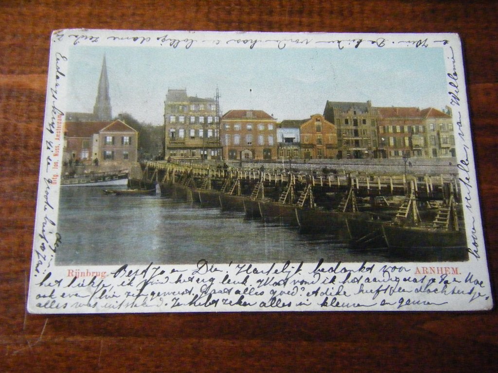 G43 - Arnhem - Schipbrug - 1906 - Mooi/Oud, Ophalen of Verzenden, Voor 1920, Gelderland