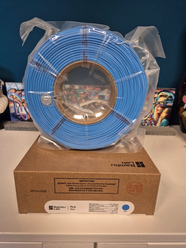 Bambu Lab PLA basic refill - Cyan (1kg), Verzenden, Nieuw, Filamentrollen