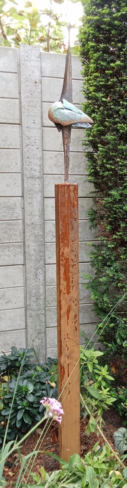 Cortenstaal sokkel voor bv kunstwerk, Tuin en Terras, Ophalen, Nieuw, Metaal, Overige typen