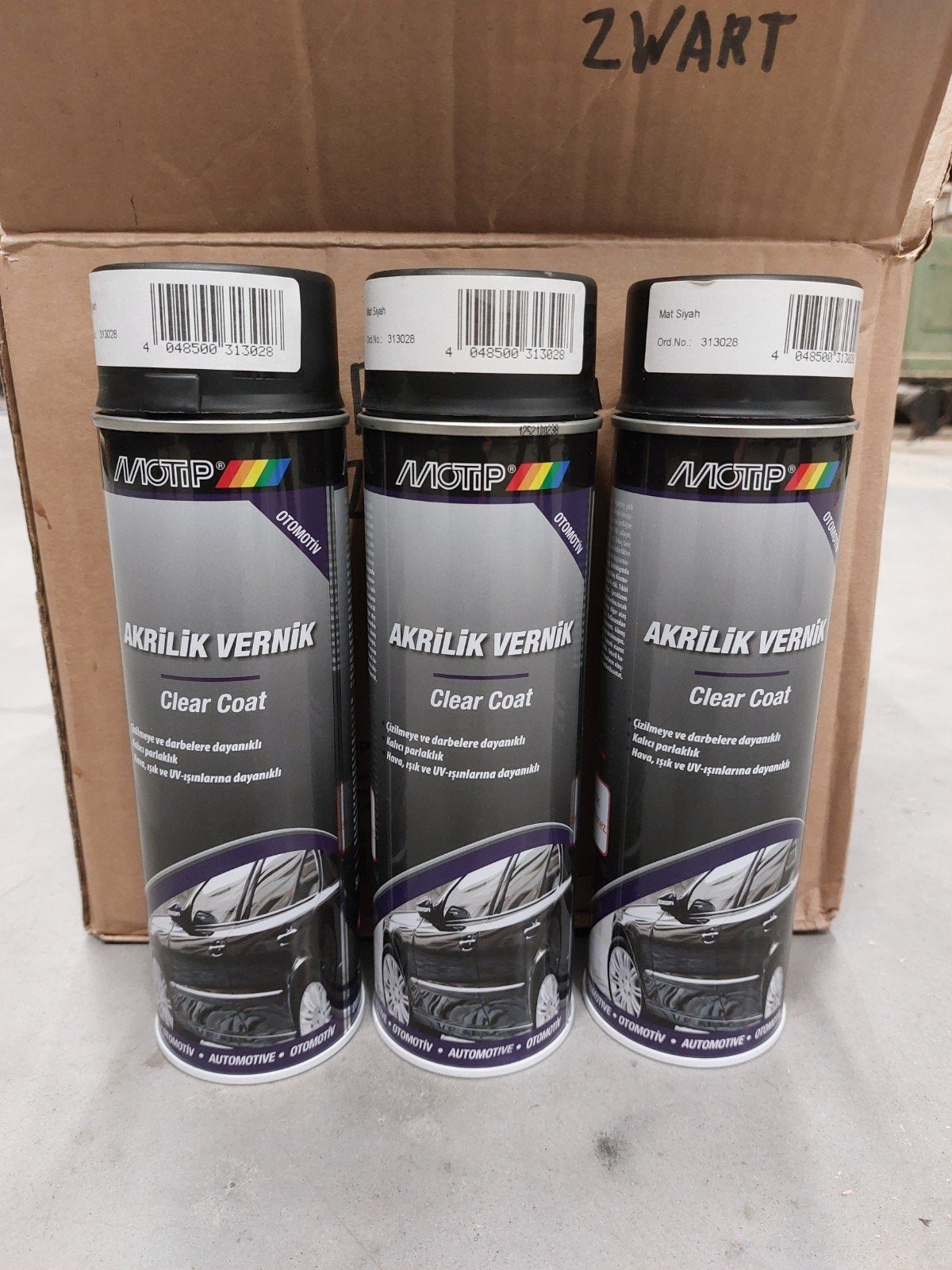 MoTip Spuitbus Mat Zwart 500ml, Ophalen of Verzenden, Nieuw