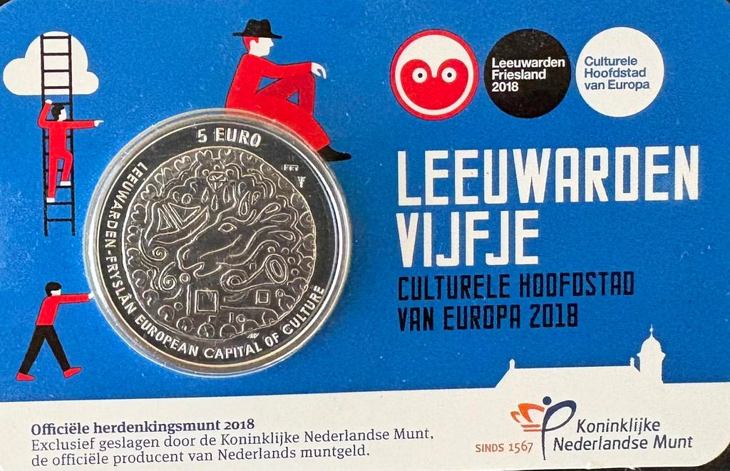 Coincard Leeuwarder Vijfje 2018, Ophalen of Verzenden, Nederland, Munten