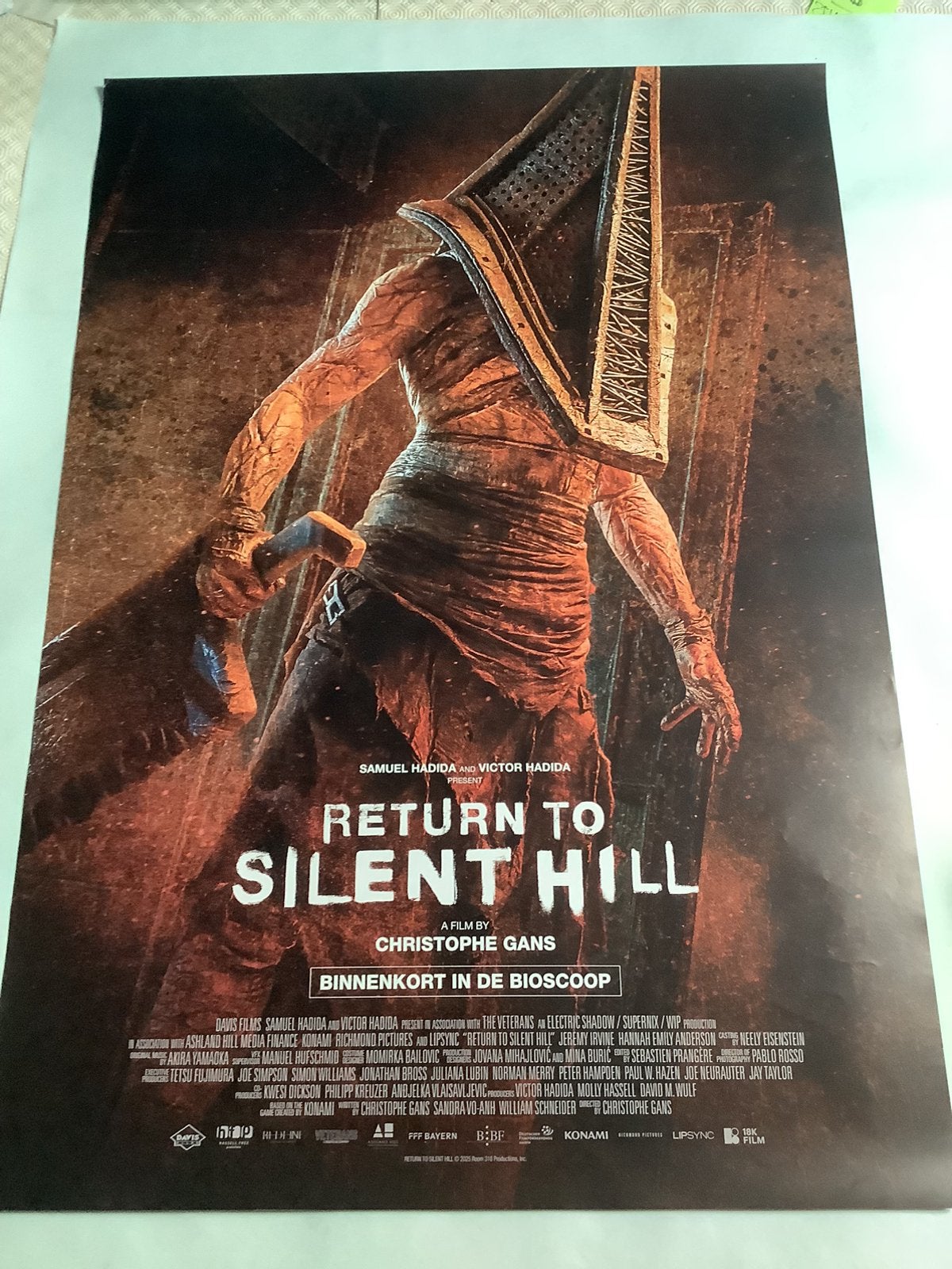 RETURN TO SILENT HILL   Filmposter   70-100 cm, Ophalen of Verzenden, Zo goed als nieuw, Deurposter of groter, Film en Tv