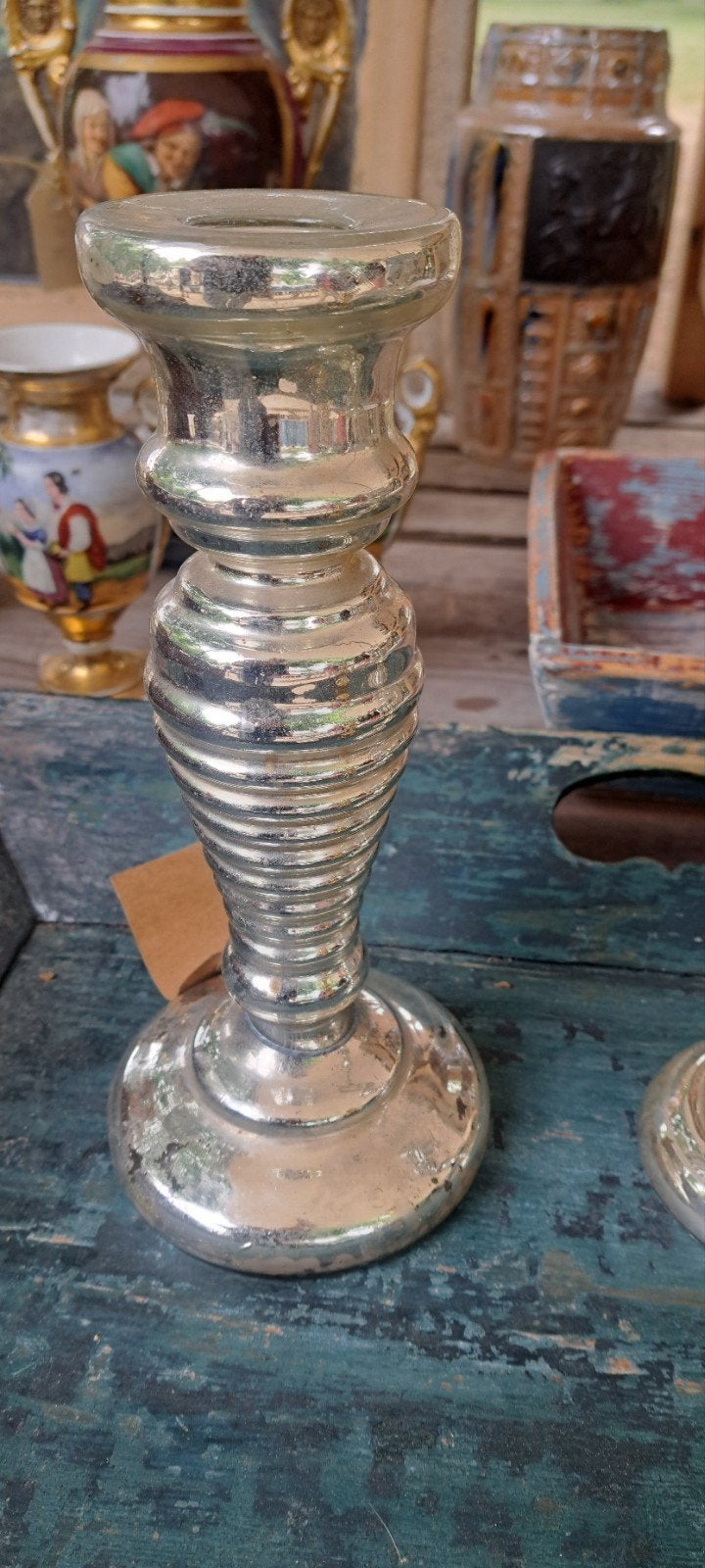 Zilveren Armeluis Kandelaren - Set van 2 (ca. 25 cm), Ophalen of Verzenden