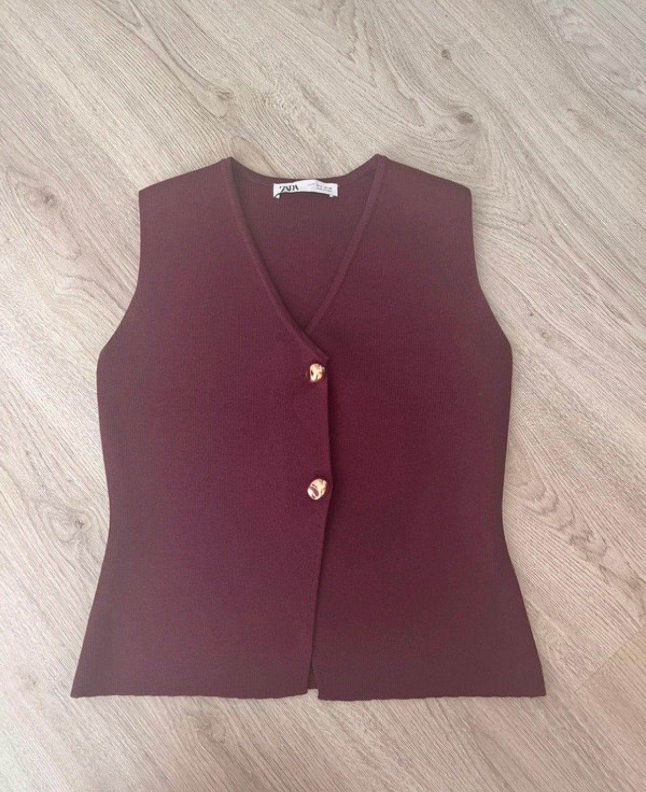 Mooie gilet Zara, Paars, Ophalen of Verzenden, Zo goed als nieuw, Maat 36 (S)