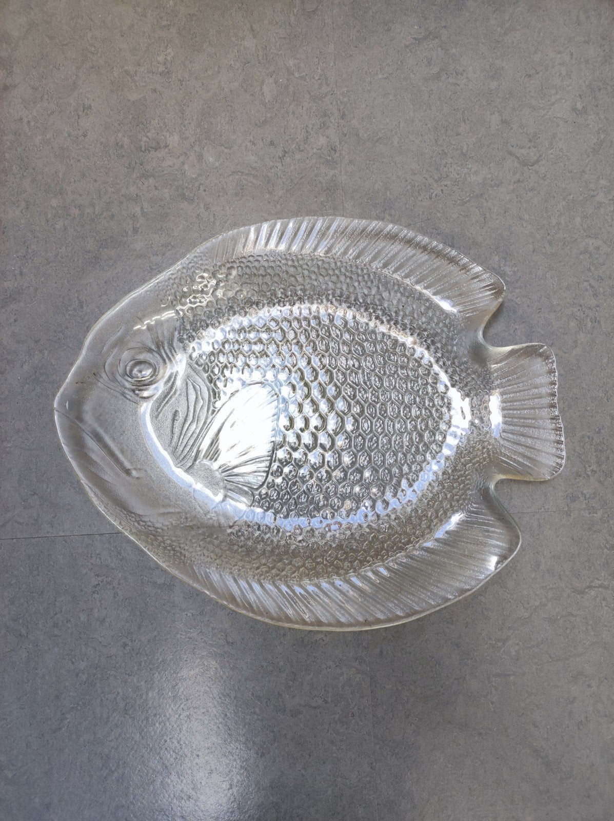 Glazen vis bord, Antiek en Kunst, Ophalen of Verzenden