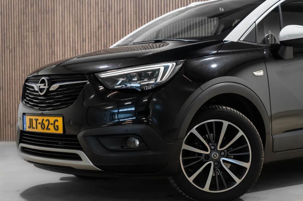 Opel CROSSLAND X 1.2 Turbo Ultimate 2018 AUTOMAAT LED CAMERA, Gebruikt, Zwart, Bedrijf, 600 kg
