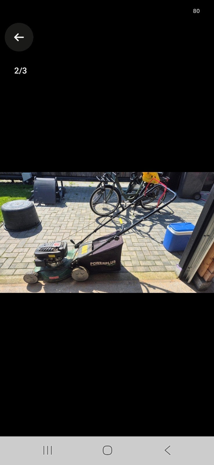 Powerplus benzine grasmaaier, Tuin en Terras, Grasmaaiers, Ophalen, Gebruikt