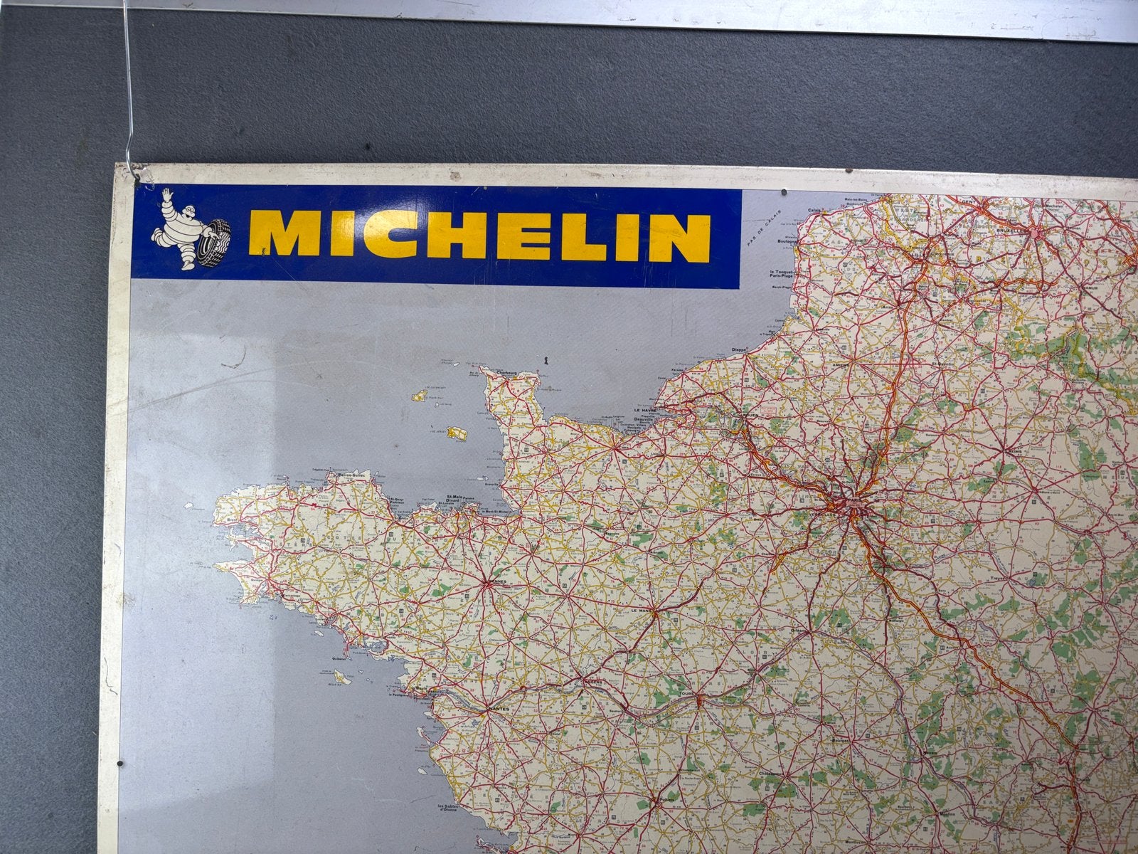 Michelin landkaart Frankrijk blik, Reclamebord, ., Ophalen of Verzenden, Zo goed als nieuw