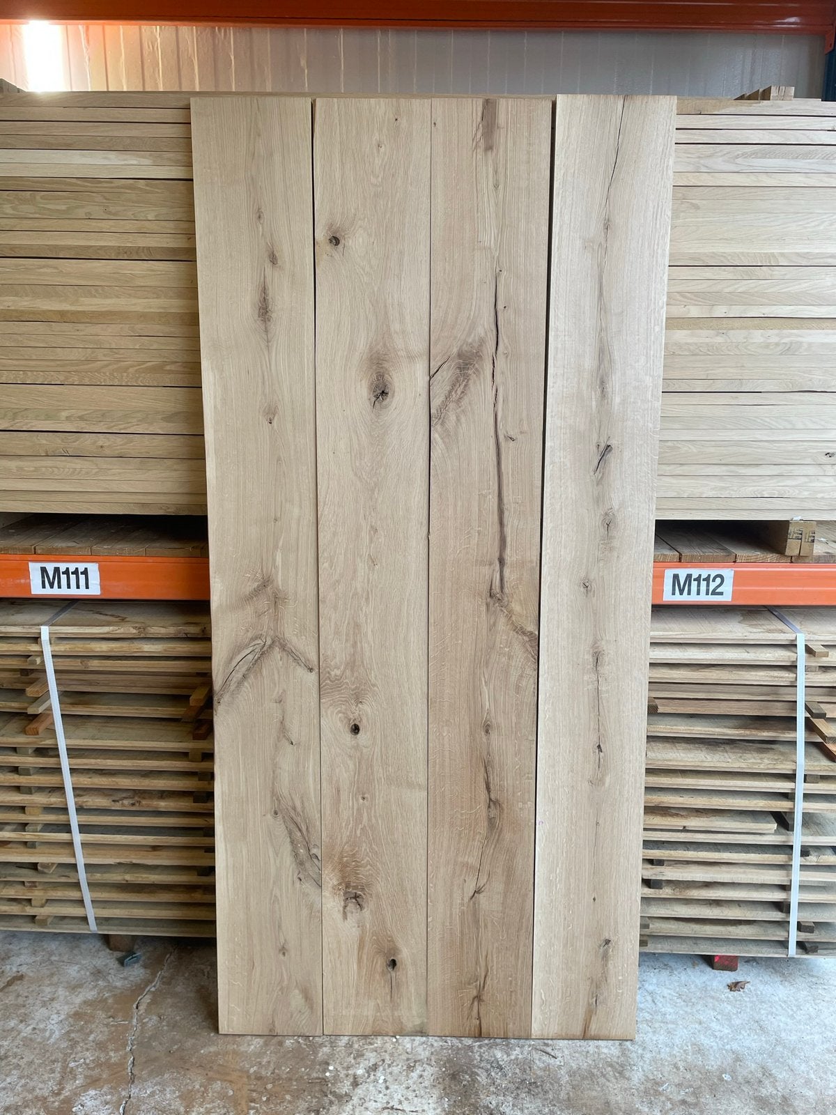 Geschaafde eiken planken 250 cm lang, Tuin en Terras, Palen, Balken en Planken, Zo goed als nieuw, Planken, 250 cm of meer, Ophalen