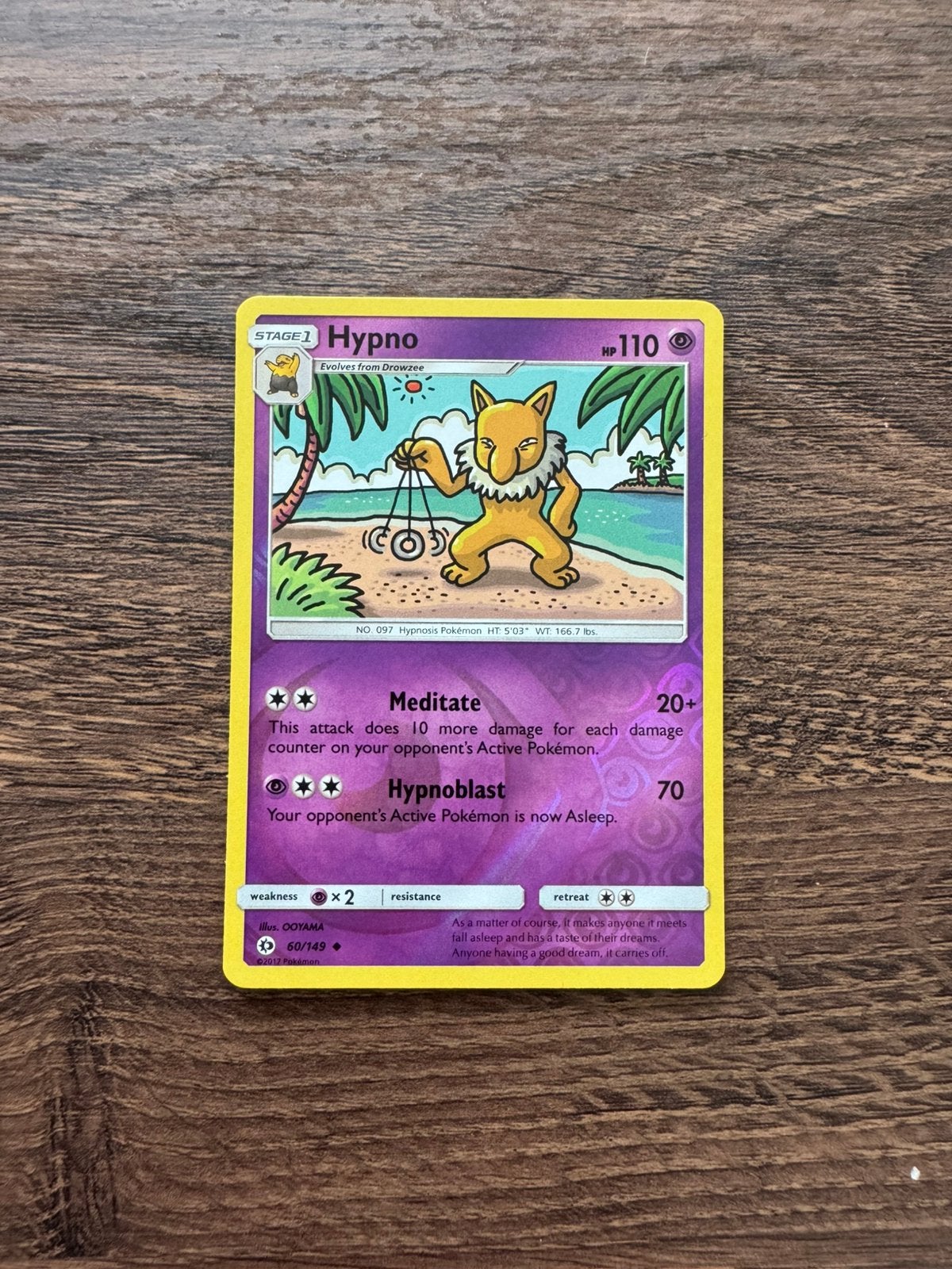 Hypno (SUM 60) Sun & Moon Reverse Holo, Ophalen of Verzenden, Zo goed als nieuw