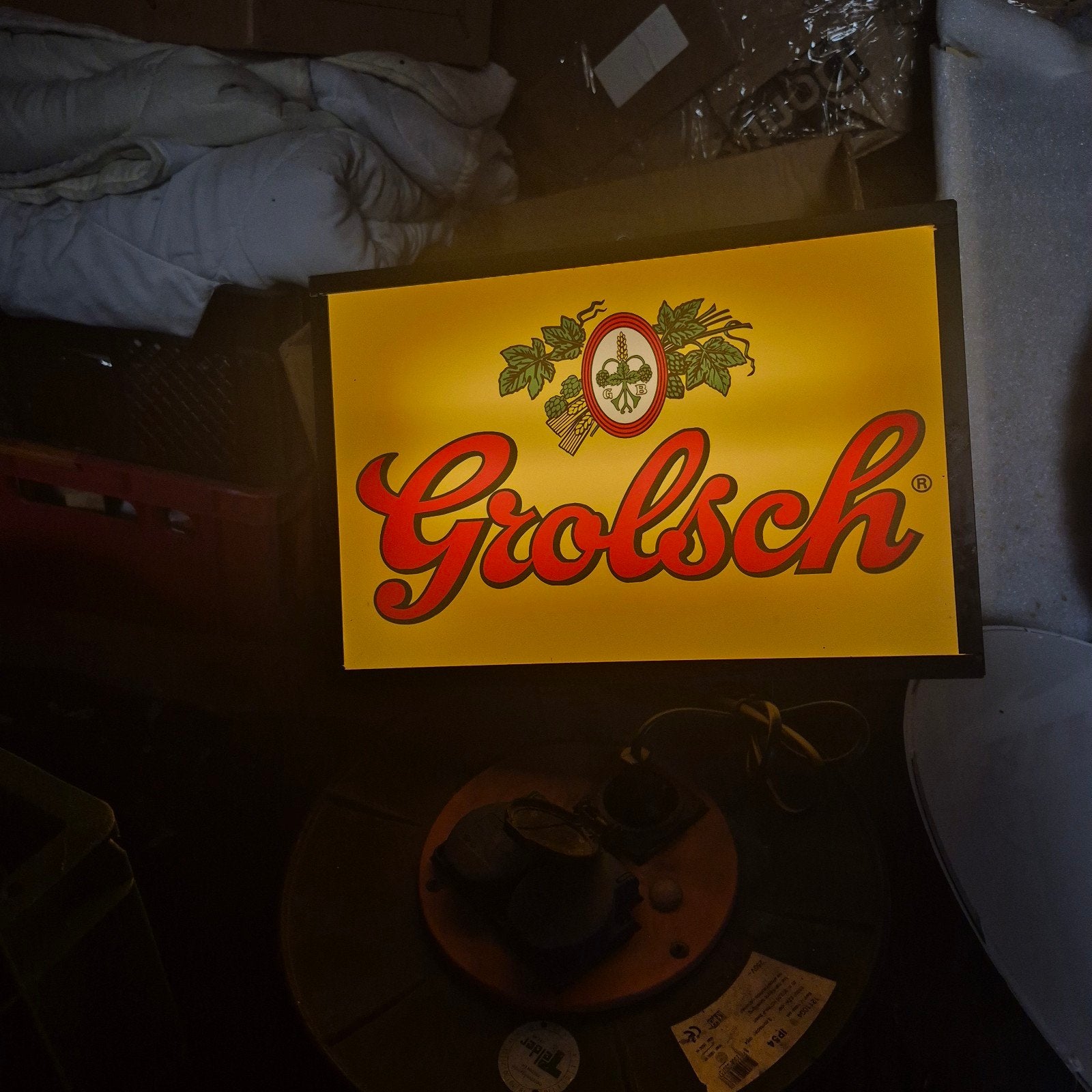 Mooie Grolsch lichtreclame LED 25x35x5cm, Ophalen of Verzenden