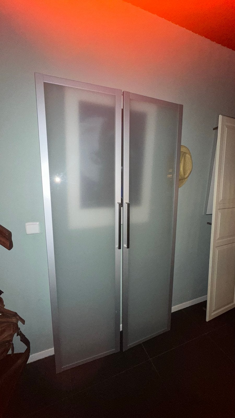 Ikea PAX glazen deuren 201x50 (2x), Gebruikt, 200 cm of meer, Glas, Minder dan 25 cm
