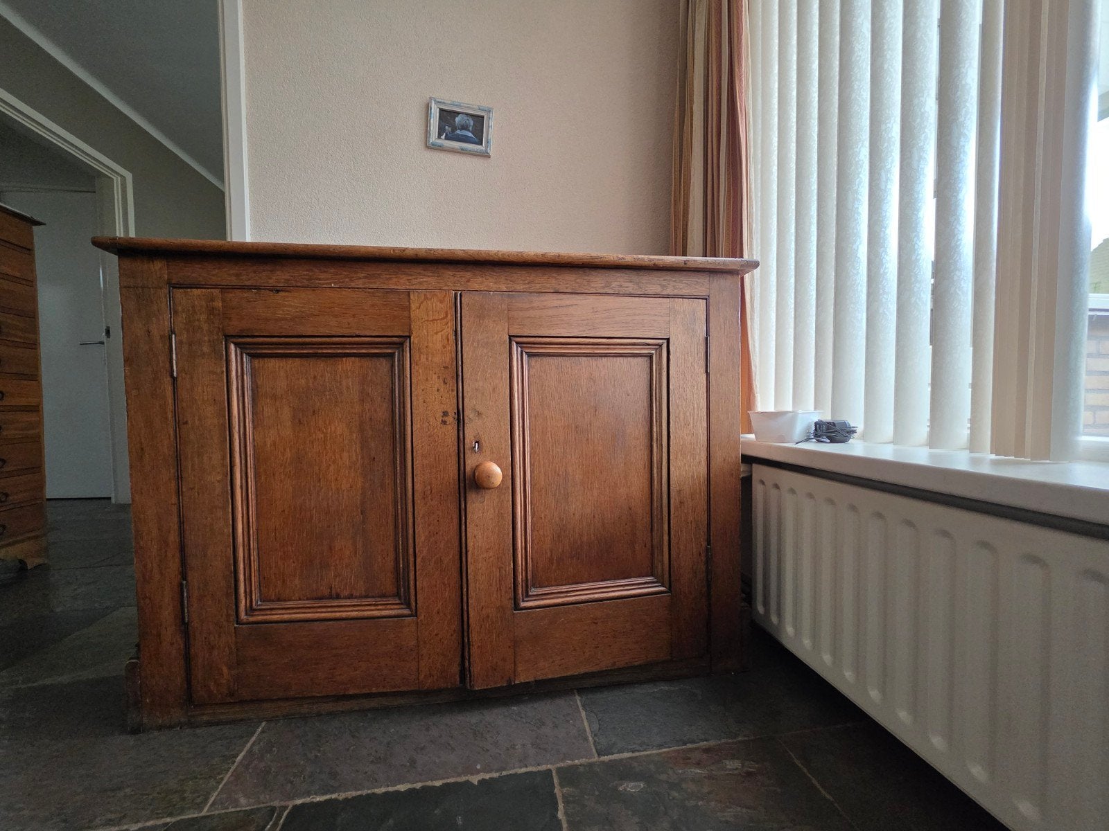 Antieke Eiken Kast - Laat Oud Eiken Dressoir, Antiek en Kunst, Ophalen