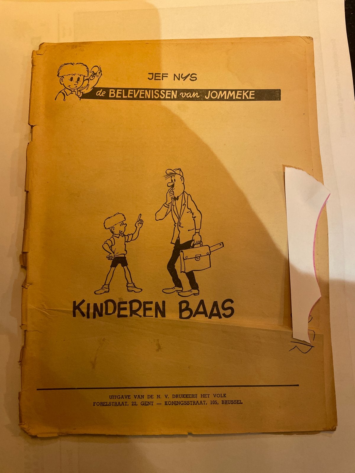 Jommeke: Kinderen Baas - Eerste Druk (Jef Nys), Boeken, Eén stripboek, Ophalen of Verzenden, Gelezen