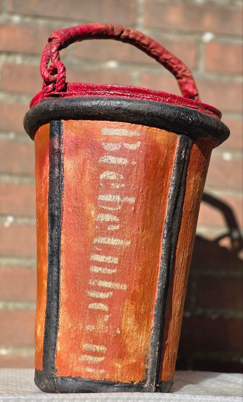 Duitsland Biebelnheim Linnen brandweer emmer blusemmer 1880-, Ophalen of Verzenden, Landmacht, Duitsland