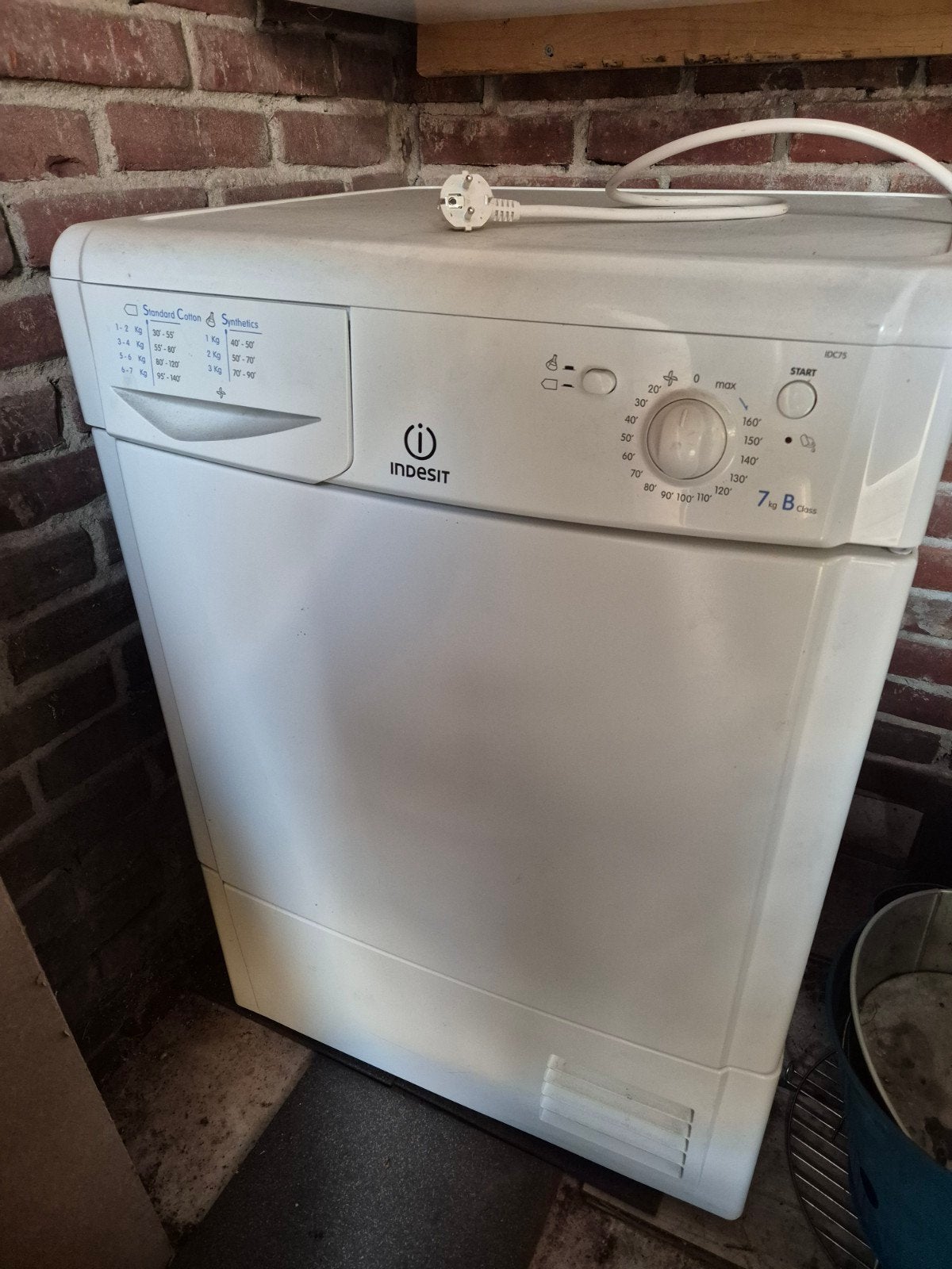 Indesit IDCE 7B Hittepompdroger - 7kg, Ophalen, Gebruikt