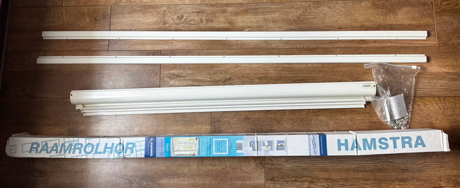 Hamstra Raamrolhor Ultra 113 cm – Nieuw – Crème RAL 9001, Kunststof, Overige typen, Minder dan 200 cm, Zo goed als nieuw