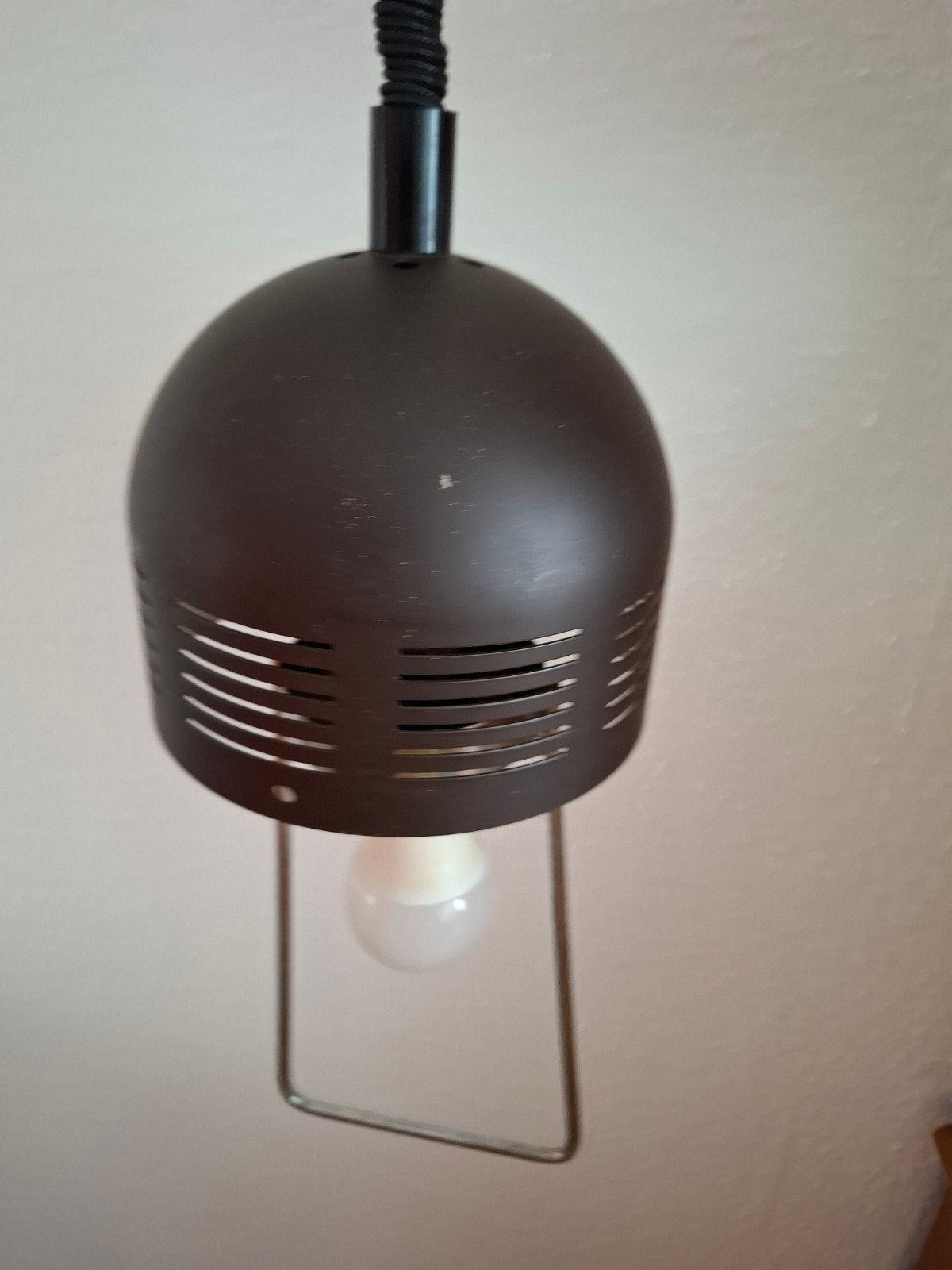 Vintage space age hanglamp jaren 70, Ophalen of Verzenden, Gebruikt, Metaal