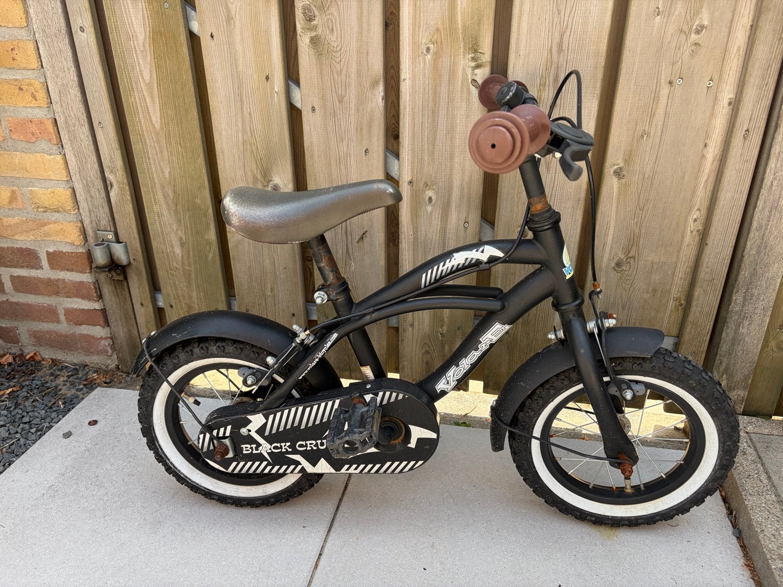 Volare Black Cruiser 12 inch kinderfiets met handrem, Ophalen, Gebruikt, Velgrem, Minder dan 16 inch
