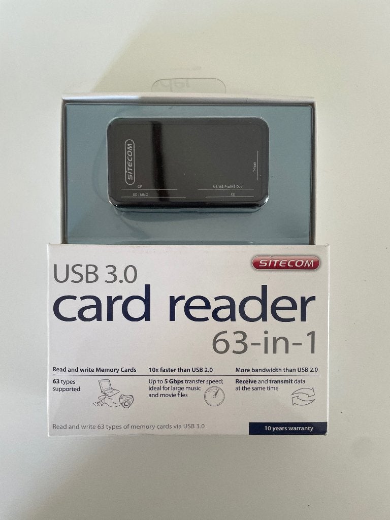 Nieuwe Sitecom USB 3.0 Card Reader 63-in-1 – SD/CF/microSD, Computers en Software, Geheugenkaartlezers, Ophalen of Verzenden, Nieuw