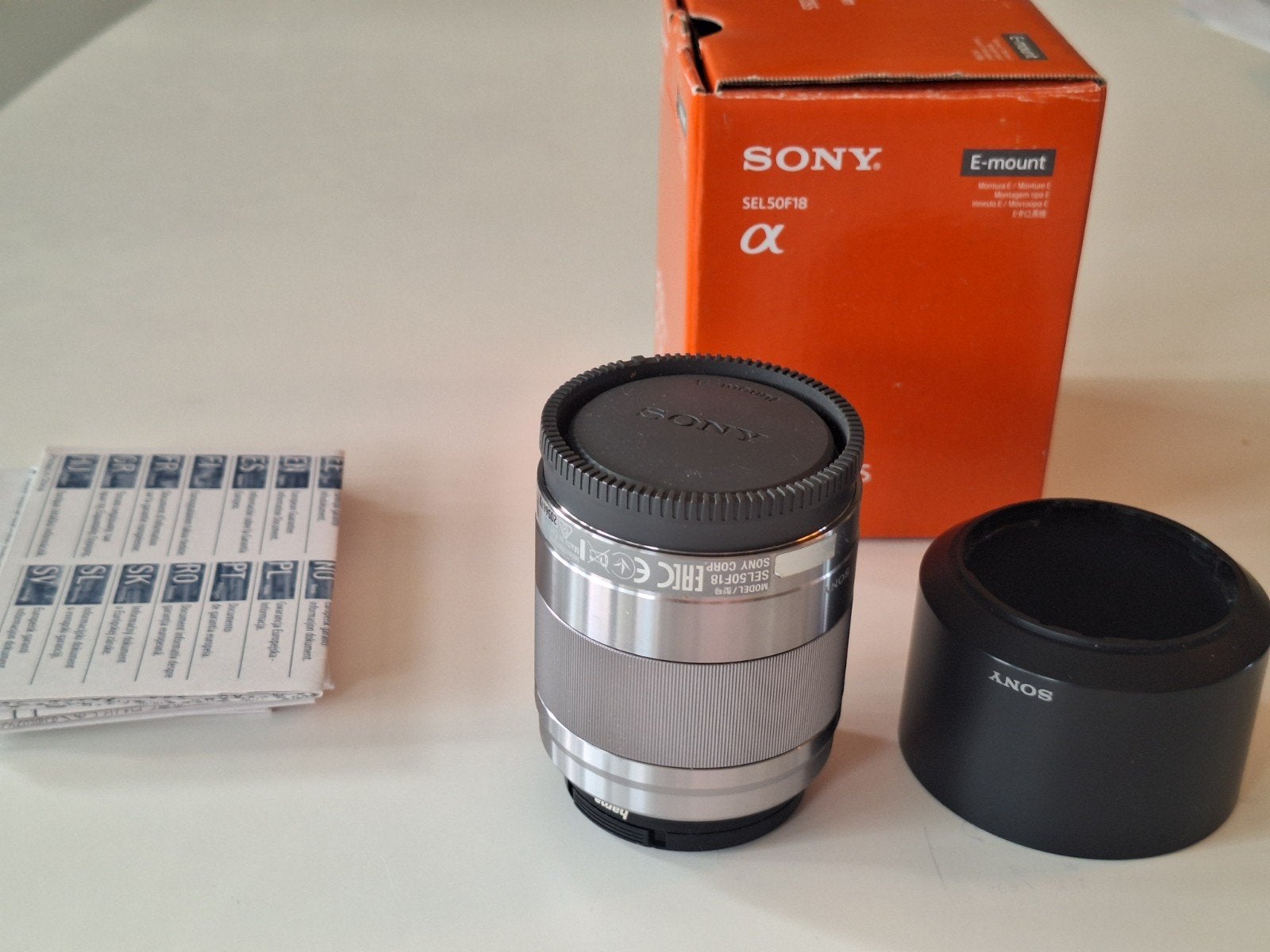 Sony E 50mm F1.8 OSS Lens - Zilver, Sony E-mount, Sony, Ophalen of Verzenden, Zo goed als nieuw