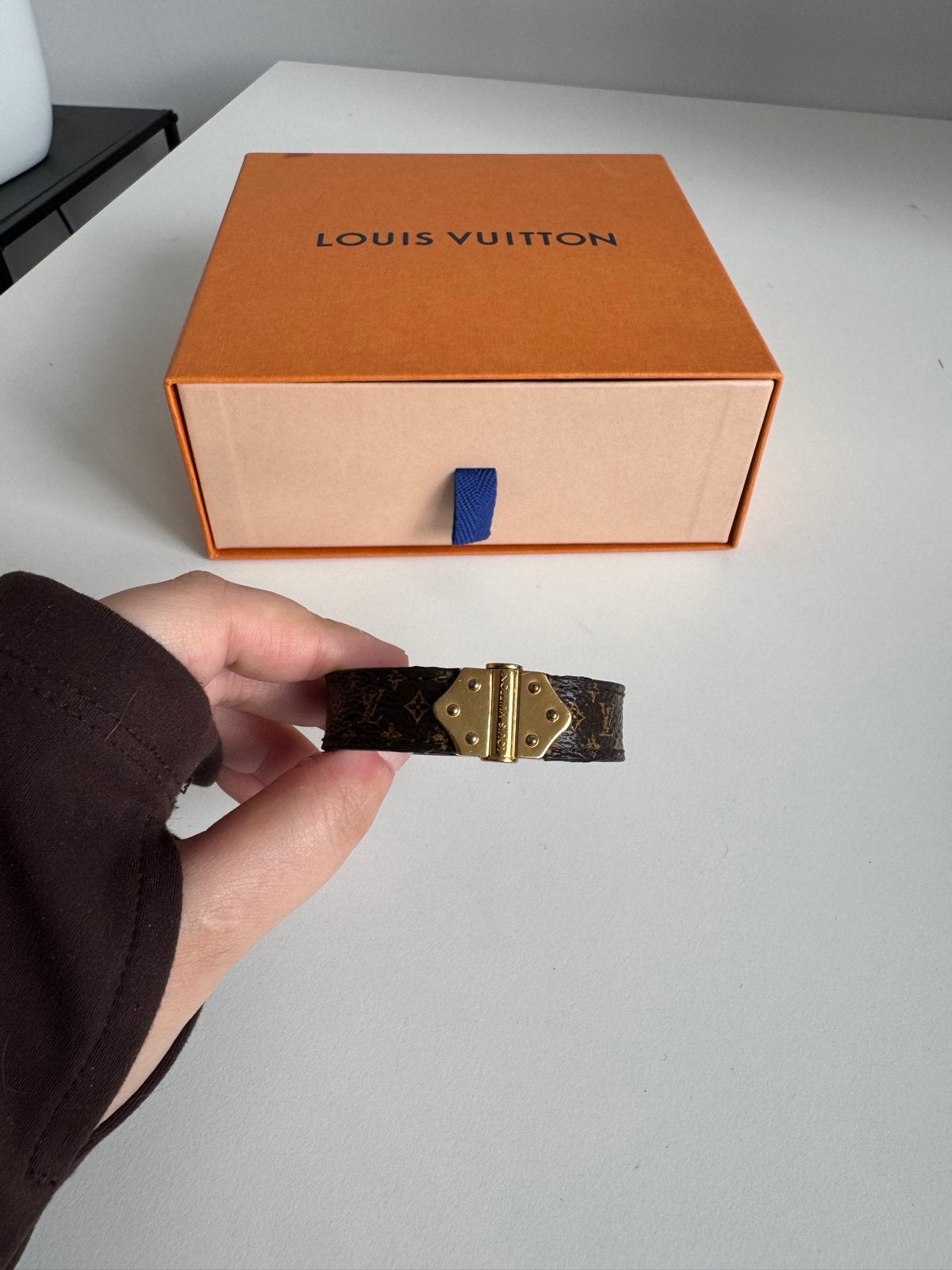 Louis Vuitton Nano Monogram Armband 17, Sieraden, Tassen en Uiterlijk, Armbanden, Ophalen of Verzenden, Zo goed als nieuw, Bruin