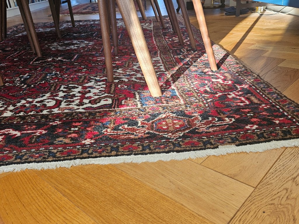 prachtig Perzisch tapijt, Ophalen, Blauw, Gebruikt, 100 tot 150 cm