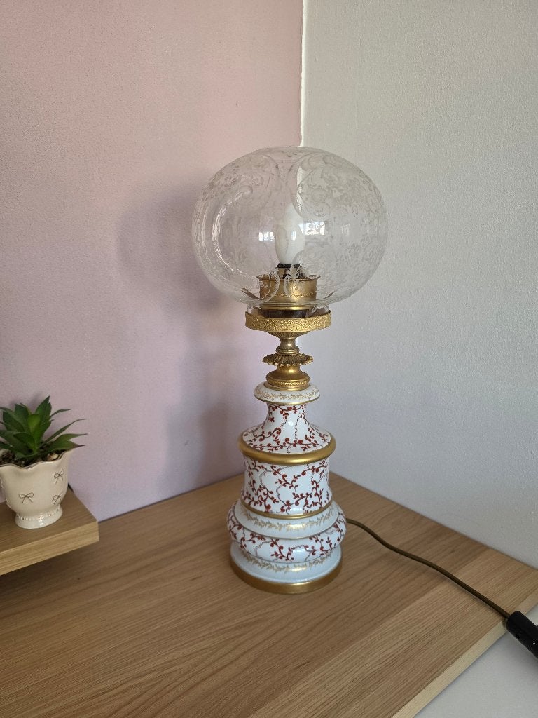 Antiek zeldzame tafellamp Giulia Mangani Firenze, Ophalen, Bureaulamp, Overige merken, Met schakelaar
