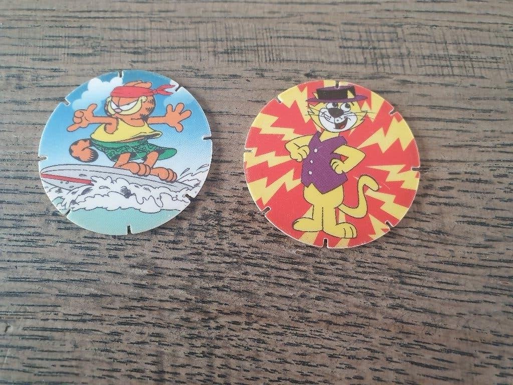Jamcaps Flippo 51 en 77, top cat en Garfield, Ophalen of Verzenden, Losse flippo's