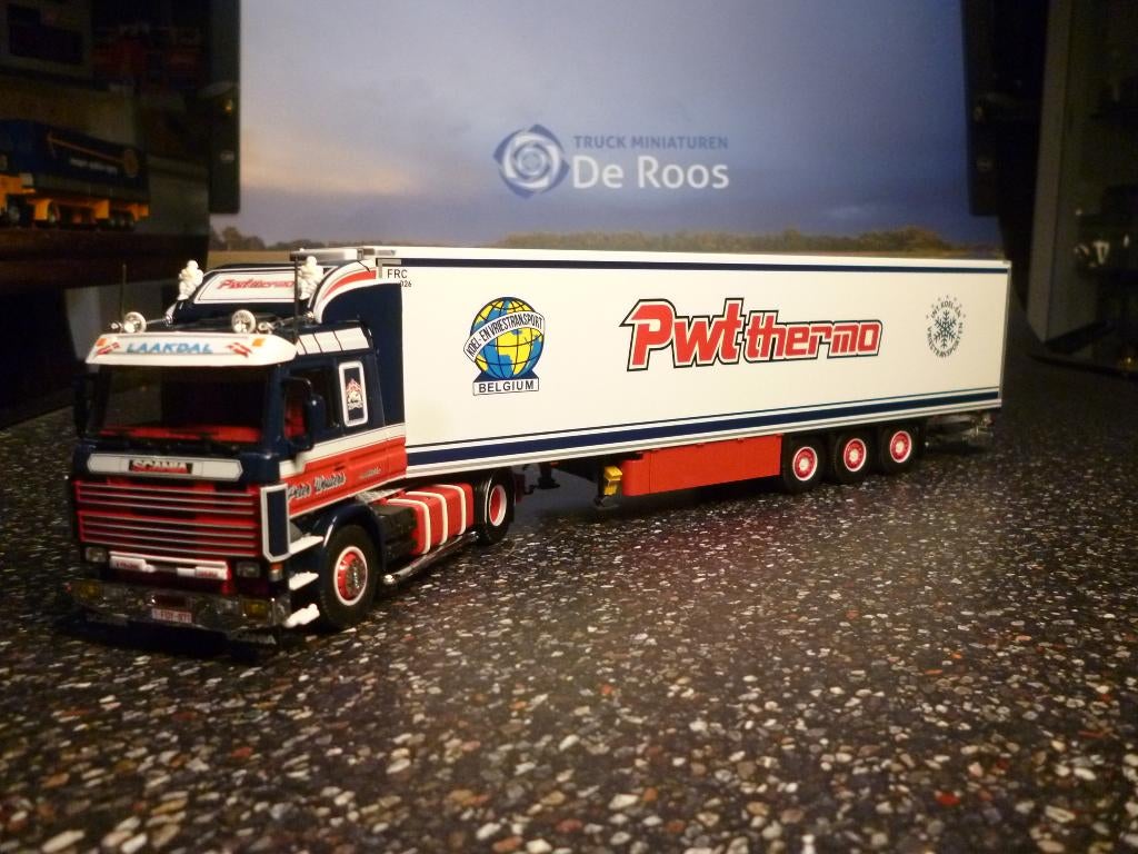 Tekno Scania 143 Peter Wouters met certificaat, Hobby en Vrije tijd, Modelauto's | 1:50, Ophalen of Verzenden, Nieuw, Bus of Vrachtwagen
