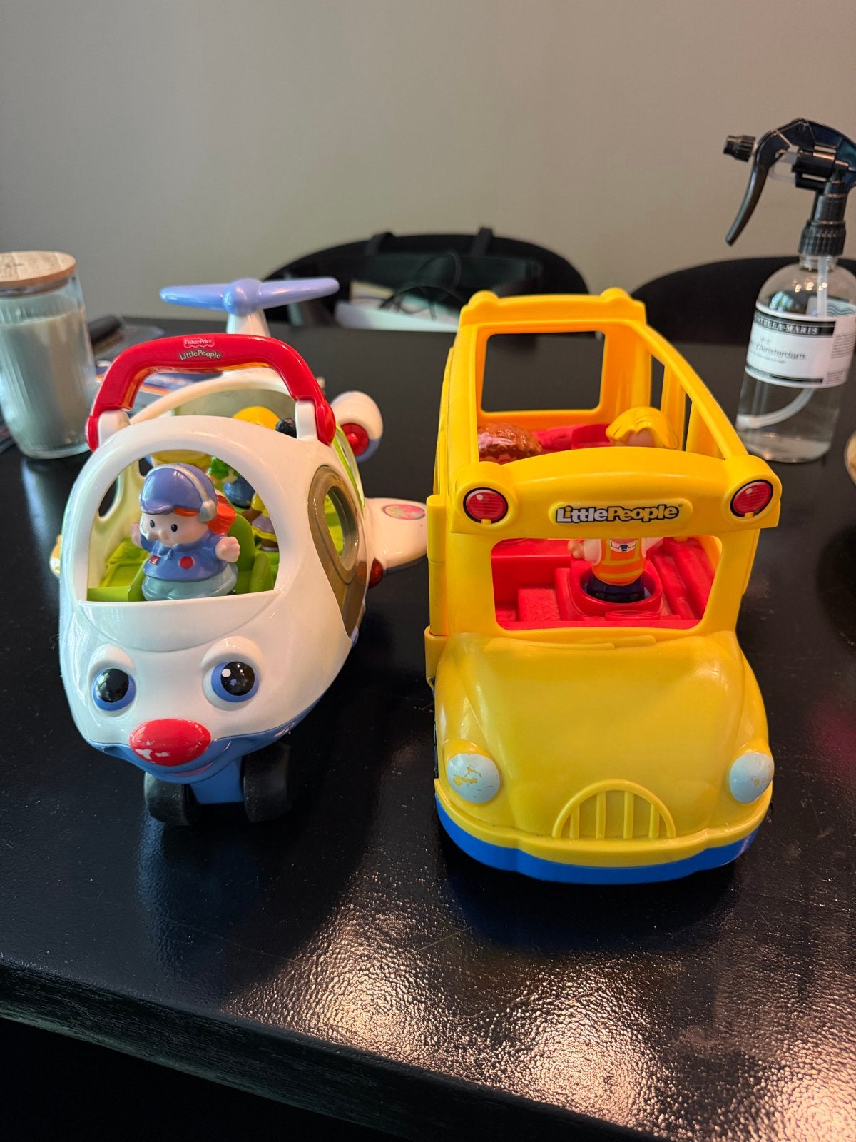 Little People speelgoed: Vliegtuig en bus met poppetjes, Ophalen of Verzenden, Zo goed als nieuw