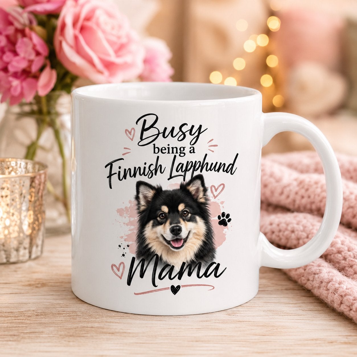 Busy being a Finnish Lapphund Mama - Finse Lappenhond Mok, Verzenden, Nieuw