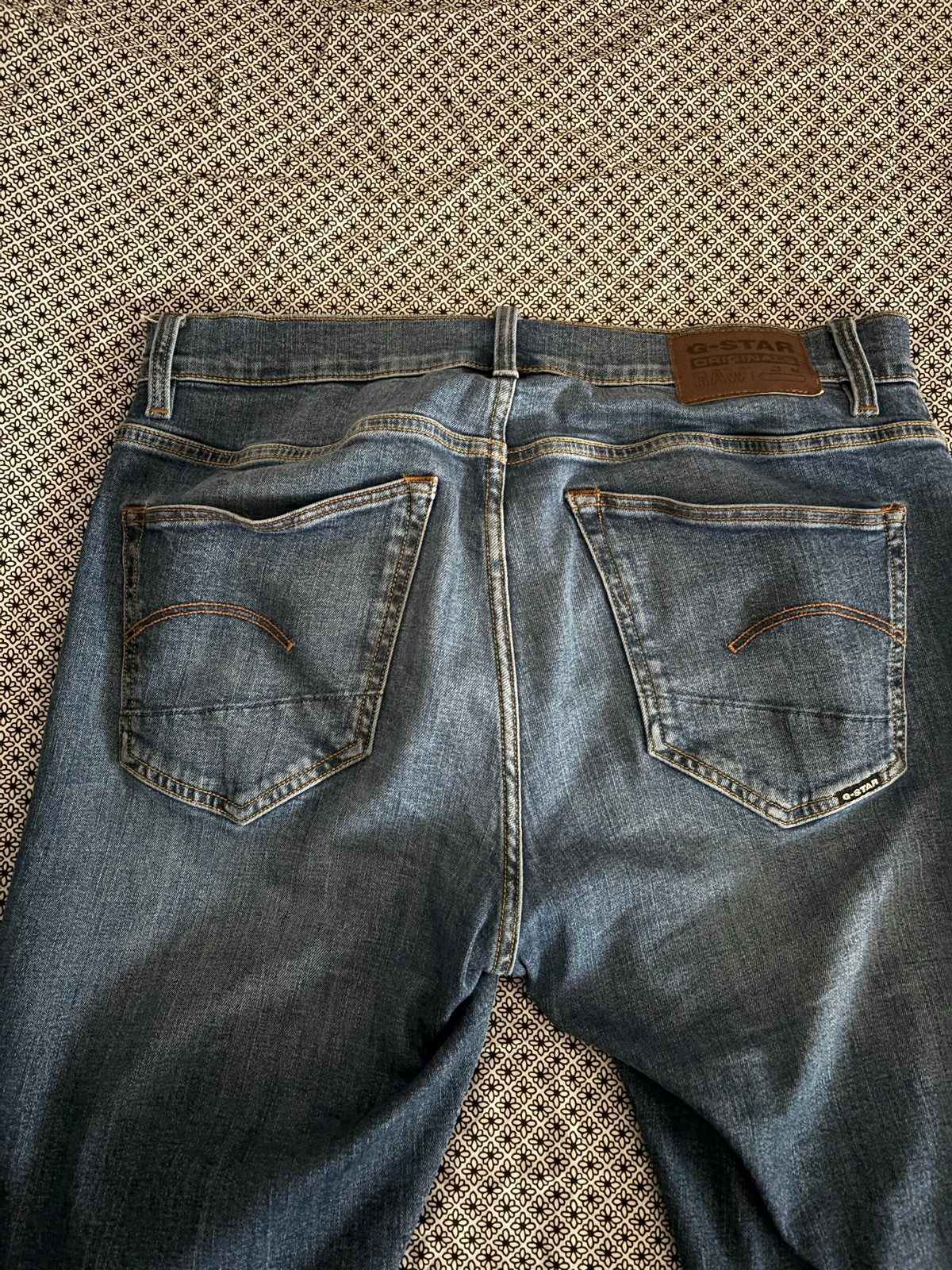 G-Star RAW 3301 Slim Jeans W33 L34, Ophalen of Verzenden, Gedragen, Blauw, W33 - W34 (confectie 48/50)