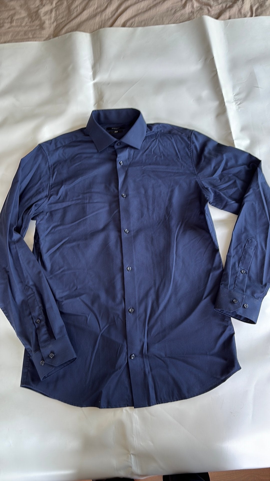 Blauw heren overhemd, m, Ophalen of Verzenden, Nieuw, Blauw, Halswijdte 39/40 (M)