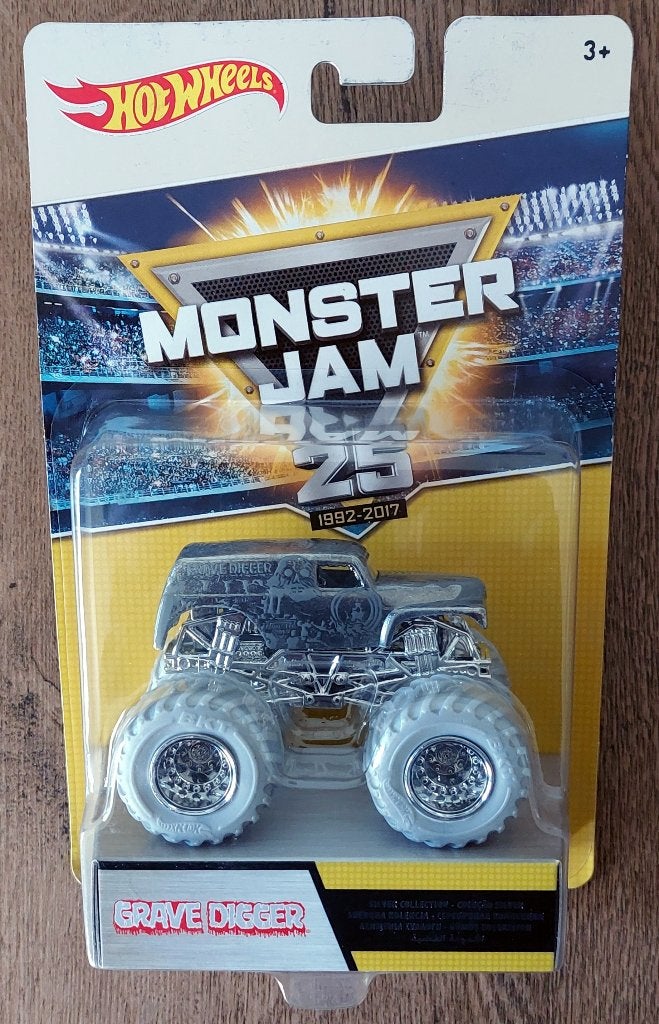 Hot Wheels Monster Jam GRAVE DIGGER SILVER COLLECTION 1/64, Ophalen of Verzenden, Nieuw, Auto