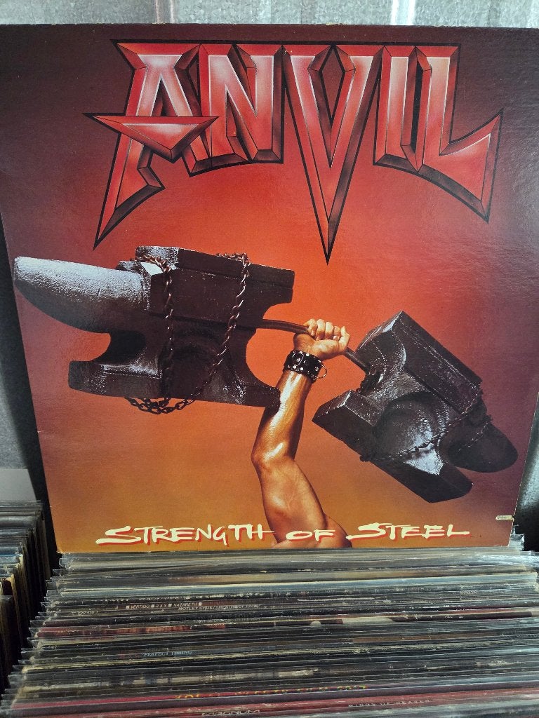 Hardrock/Metal lp ANVIL: STRENGTH OF STEEL, Inclusief binnenhoes, Ophalen of Verzenden, Gebruikt, 12 inch