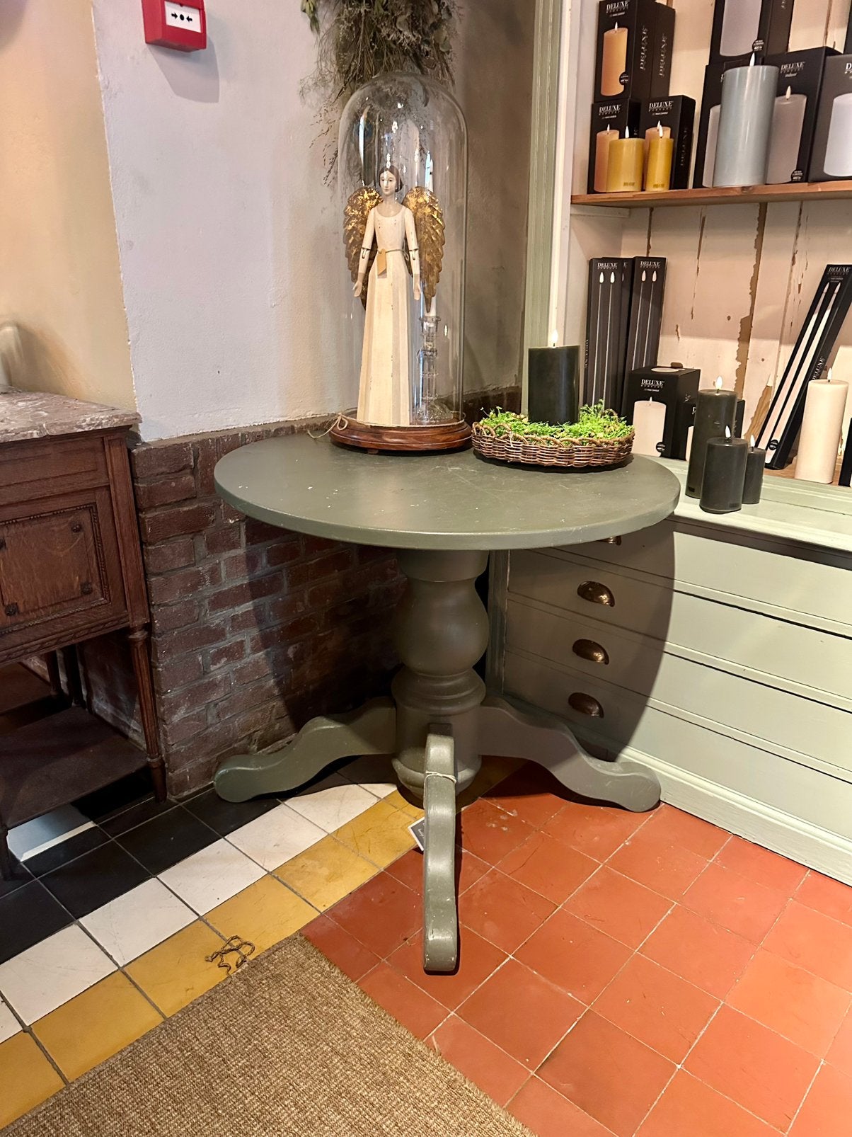 Ronde tafel - Groen - Klassiek landelijke engelse stijl, Ophalen, Gebruikt, -, -
