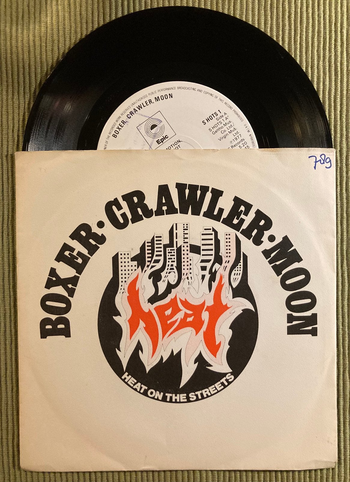 Vinyl single Heat on the Streets: Boxer, Moon, Crawler, Gebruikt, 7 inch, Ophalen of Verzenden, Rock en Metal