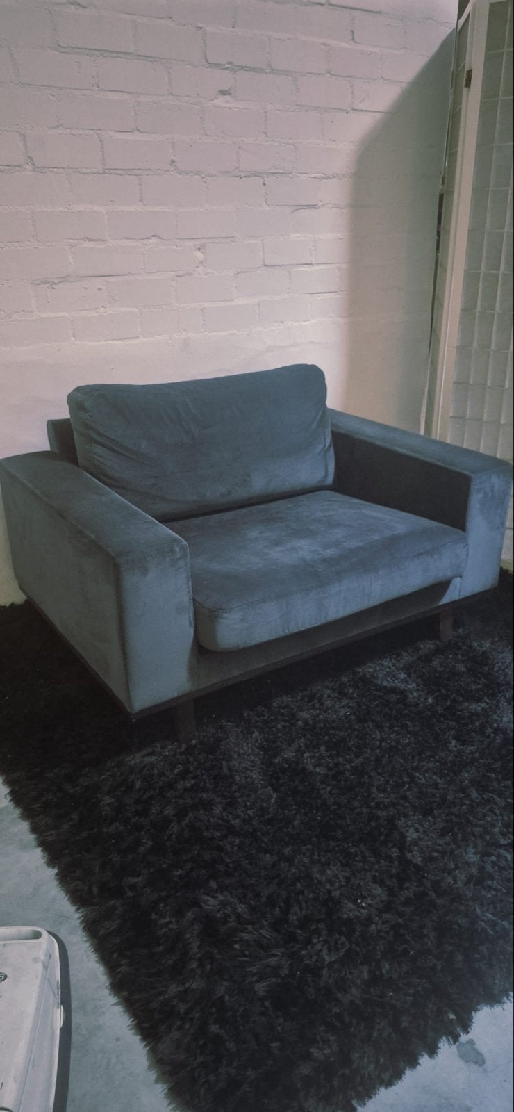 Comfortabele fauteuil - 121x87x75 cm - Groen, Gebruikt, 75 tot 100 cm, Ophalen of Verzenden, 100 tot 125 cm