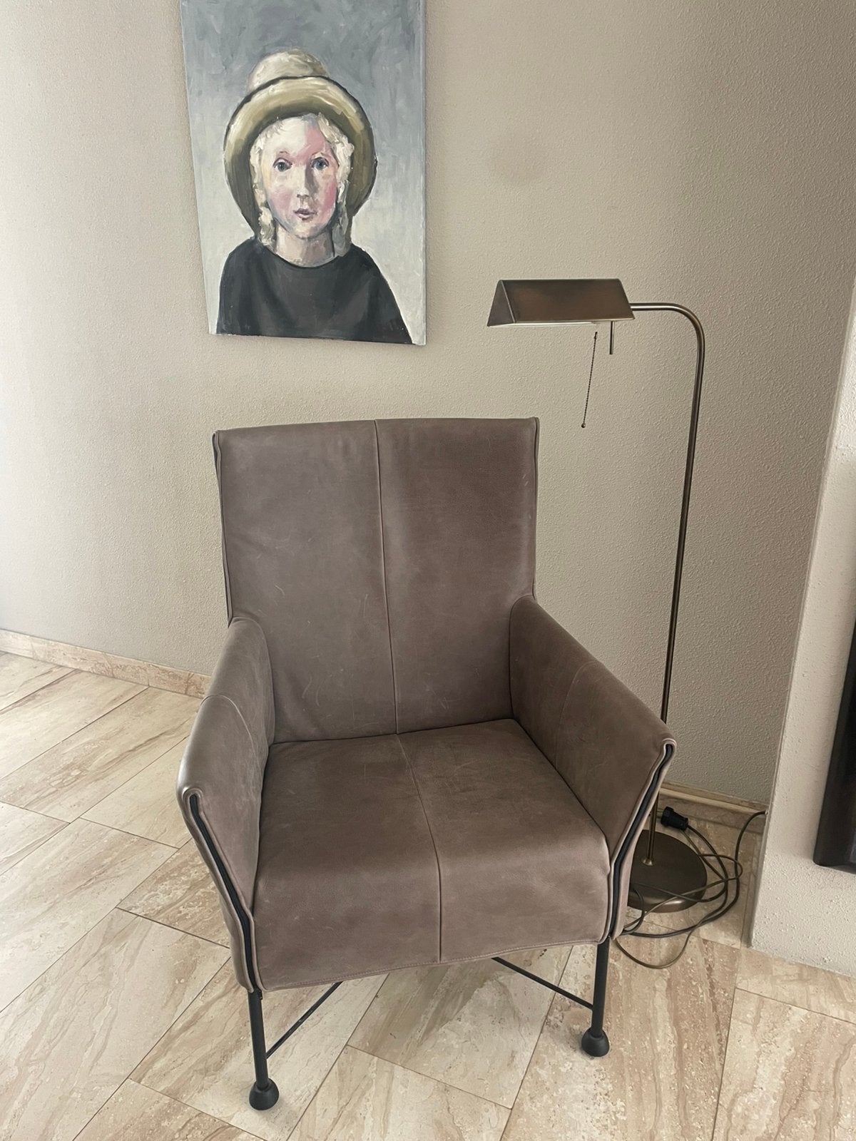 Montis Chaplin fauteuil – in goede staat, Ophalen, Gebruikt, Overige kleuren, Leer
