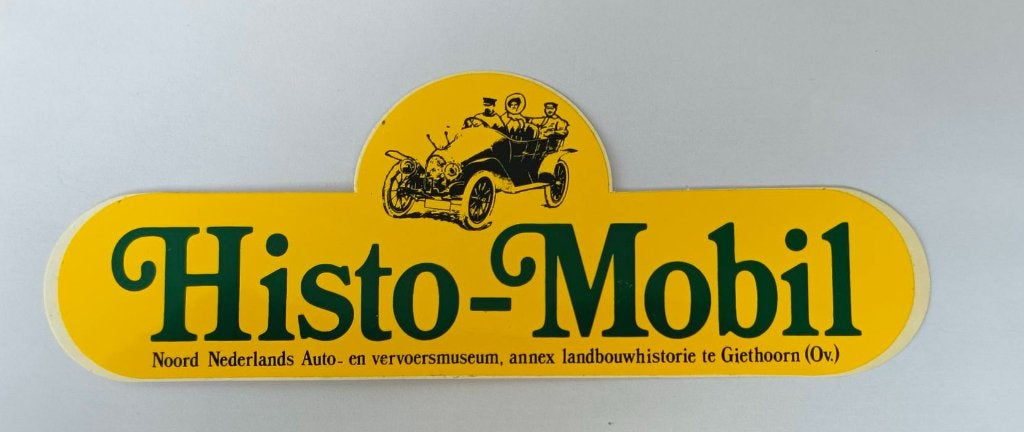 Sticker Histo-Mobil Giethoorn, Verzamelen, Ophalen of Verzenden, Zo goed als nieuw, Bedrijf of Vereniging