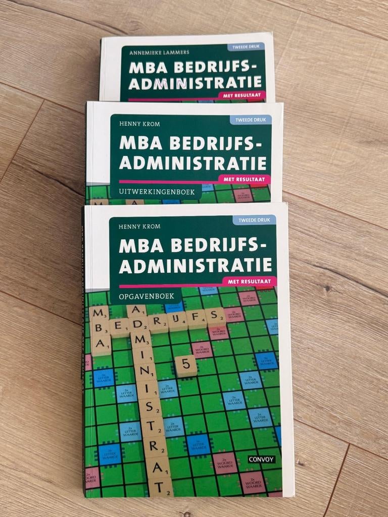MBA Bedrijfsadministratie Boeken (3 boeken), Boeken, Studieboeken en Cursussen, Annemieke Lammers, Henny Krom, Zo goed als nieuw