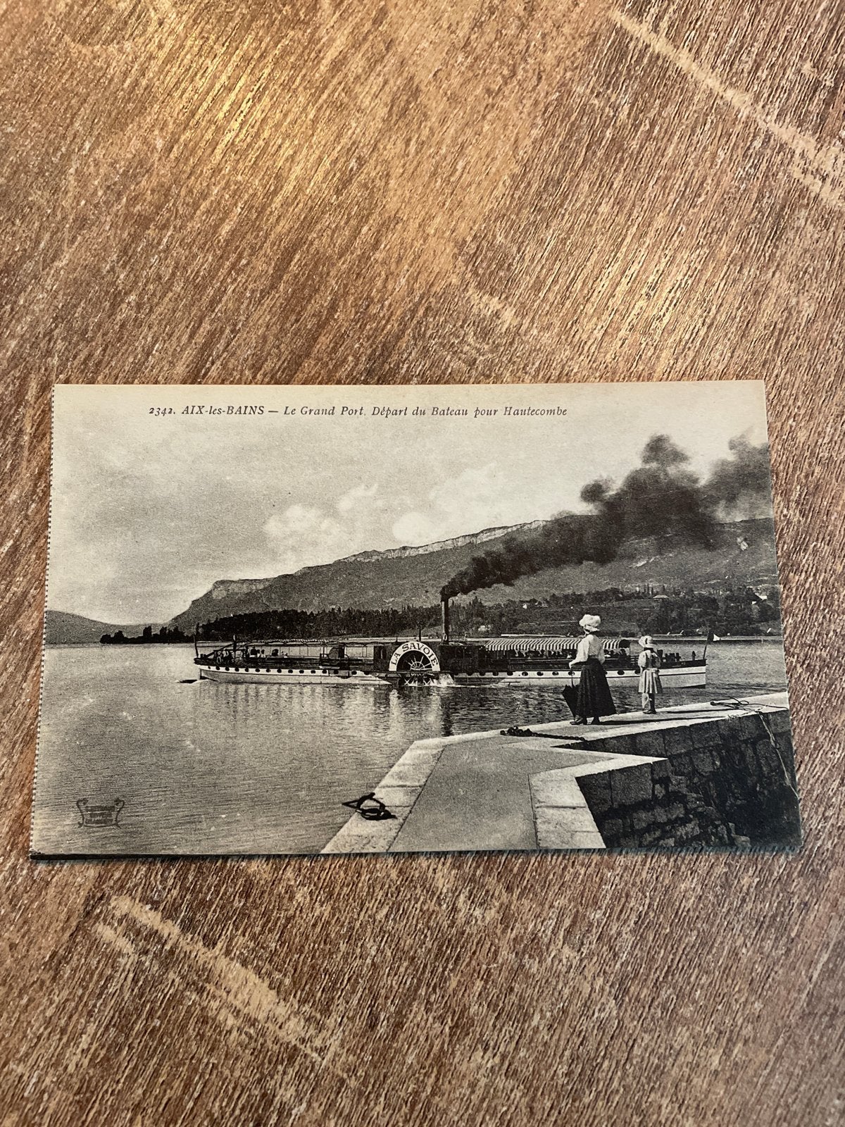 Oude Ansichtkaart Aix-les-Bains - Stoomboot Hautecombe, Ophalen of Verzenden, Ongelopen, Voertuig