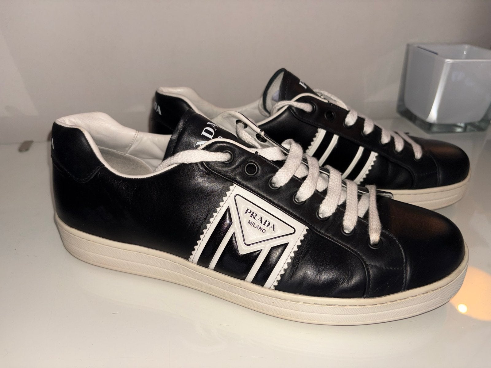 Prada  Zwarte Sneakers Maat 43, Zwart, Ophalen of Verzenden, Sneakers of Gympen, Zo goed als nieuw
