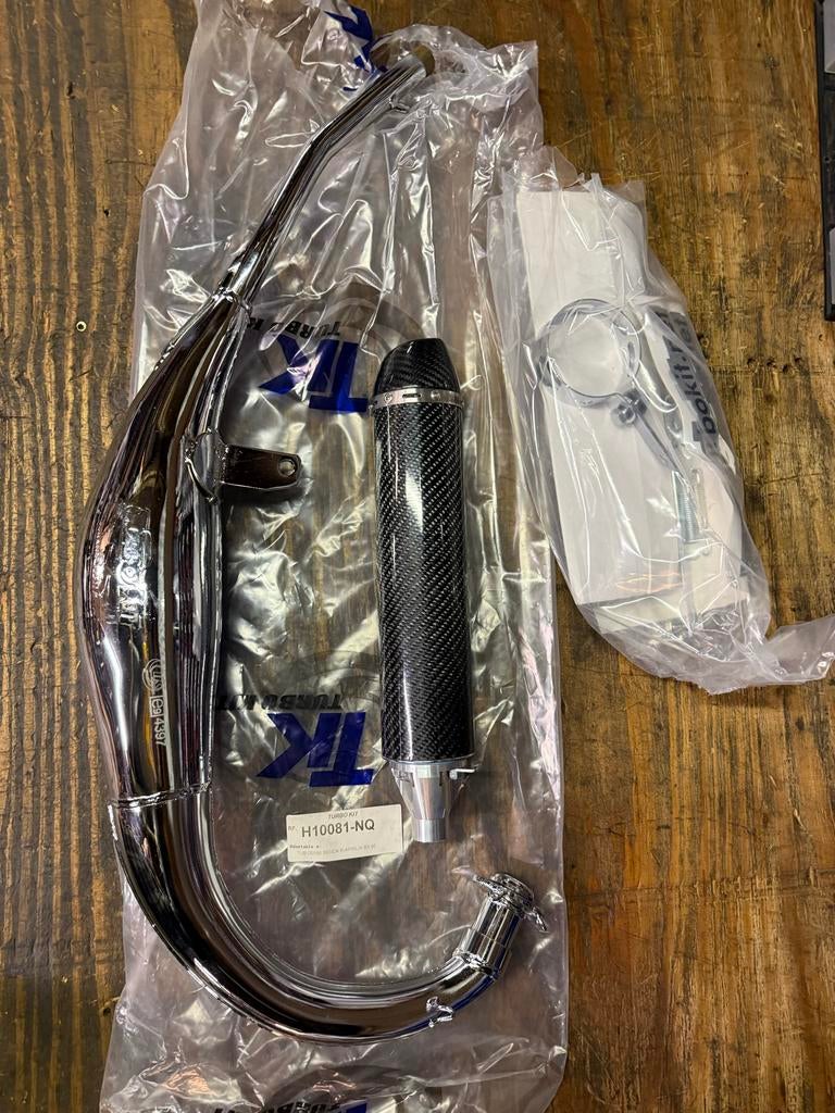 Derbi Turbokit onderlangs uitlaat - Nieuw!, Fietsen en Brommers, Brommeronderdelen | Algemeen, Derbi, Derbi, Nieuw, Uitlaat